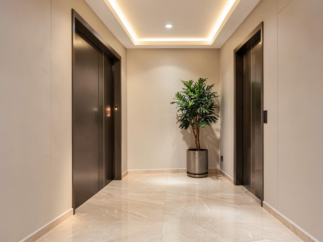 Hall d'entrée d'immeuble propre et accueillant